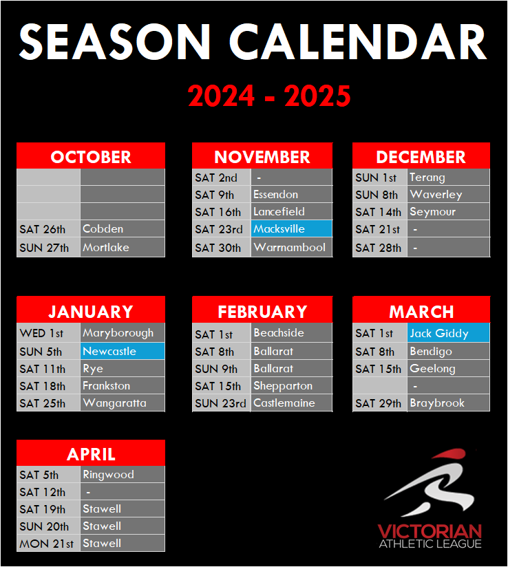 Season 24-25 Calendar